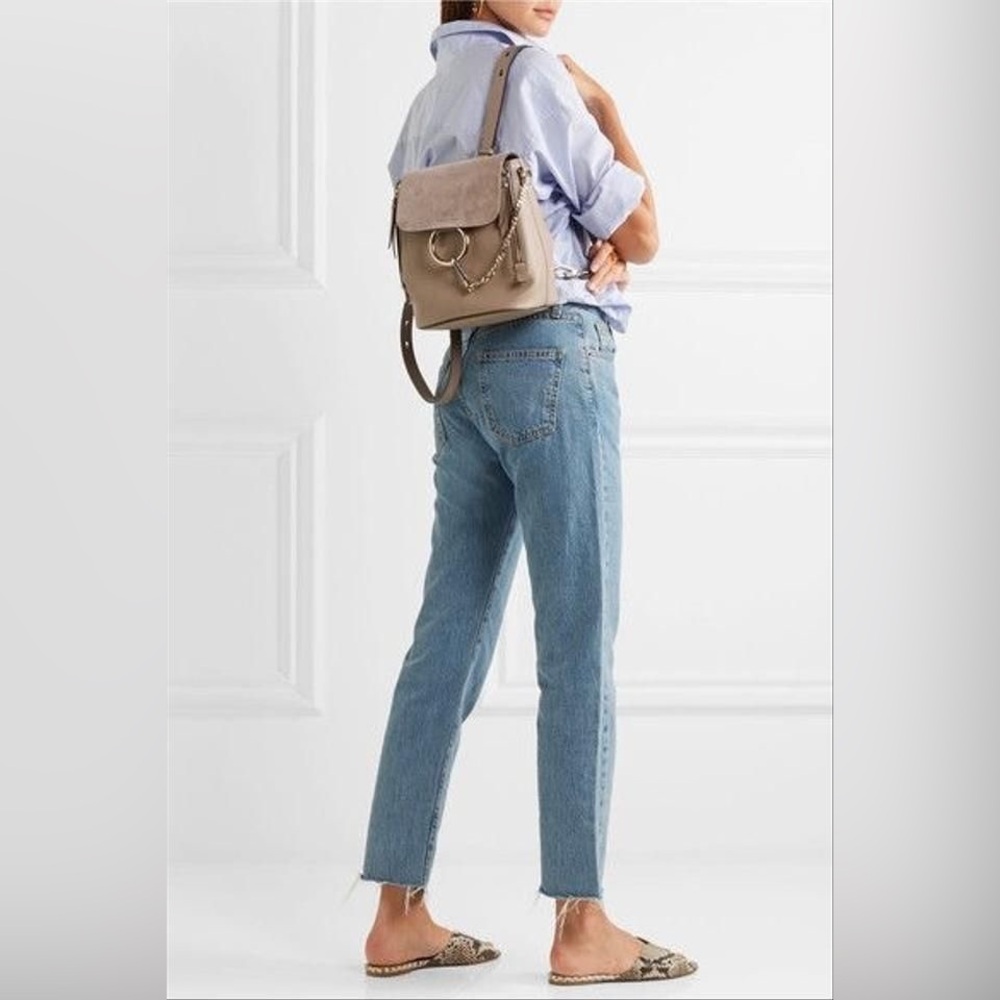 COPY - Fashion Chloe Gray Faye Backpack Purse